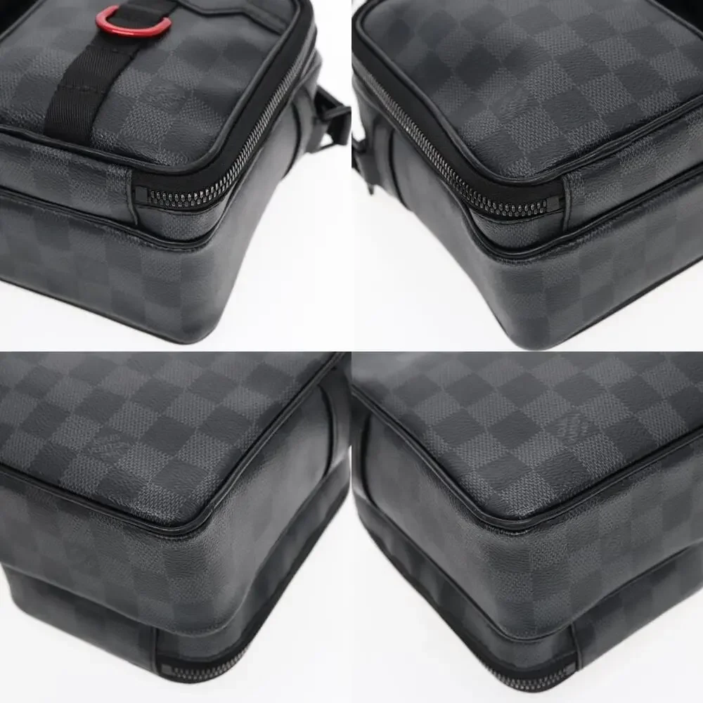 Louis Vuitton Damier Graphite Grafitte Utility Messenger Shoulder Bag Black
